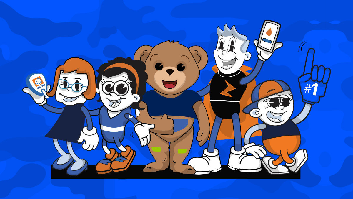 Cartoon characters used in marketing of One Walk campaign